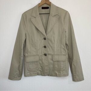 Tribal Denim Women’s 10 Stretch Cotton blend Y2K Button down Blazer Jacket